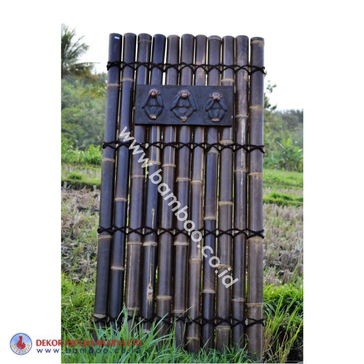 Black Bamboo Half Raft Panel - Bamboo Panels